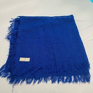 Glentex Vintage Cobalt Blue Acrylic Scarf